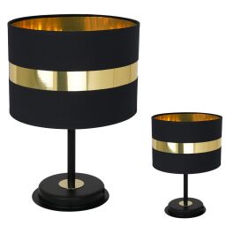 MLP6322 Lampa stołowa PALMIRA BLACK / GOLD 1xE27 60W Milagro od ręki
