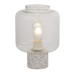 EU60245 x Vessel Table Lamp - Terrazzo Base With Glass Shade Searchlight