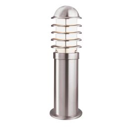 052-450 Louvre Słupek ogrodowy-Stainless Steel & biały Shade, IP44 Searchlight