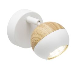 G59410/75 Reflektor ścienny LED Scan biały / drewno