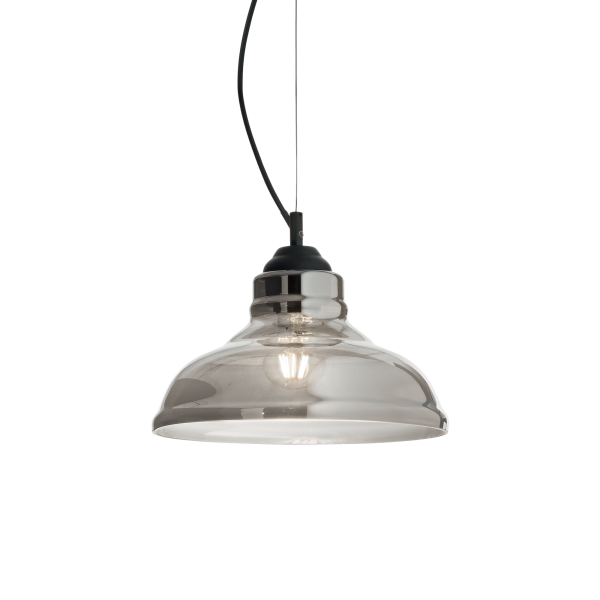 112343 Lampa wisząca bistro' sp1 plate smoky grey Ideal Lux - Mega RABATY w koszyku %