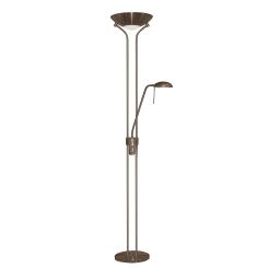 EU4329AB Mother & Child LED ściemnialna Lampa podłogowa - antyczny mosiądz Searchlight