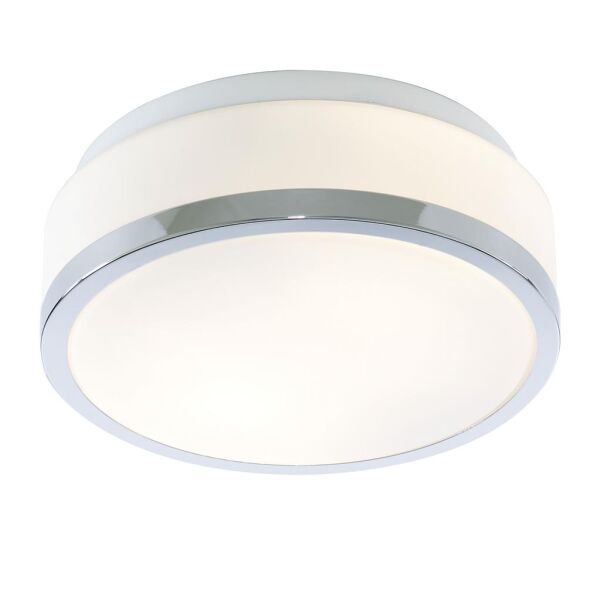 7039-23CC Cheese 2LT Flush - Chrome, biały szkło Shade, IP44 Searchlight