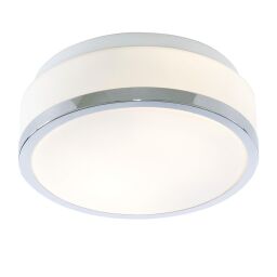7039-23CC Cheese 2LT Flush - Chrome, biały szkło Shade, IP44 Searchlight
