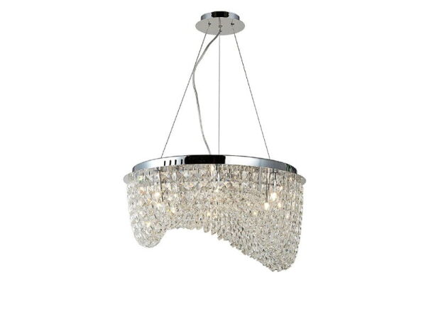 Lampa wisząca CARMEN chrom - kryształ AZ1284 Azzardo