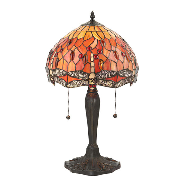 64092 Tiffany Dragonfly flame 2lt lampa stołowa Interiors1900 - MEGA rabaty w koszyku %