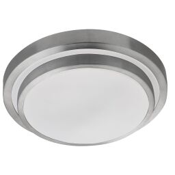 7402-34 Cork LED 2 Tier Flush - IP44 -Aluminium with biały Shade Searchlight