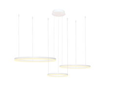 Lampa wisząca HALO PENDANT 80+60+40 CCT Biały Sterowanie pilotem AZ4971 AZzardo