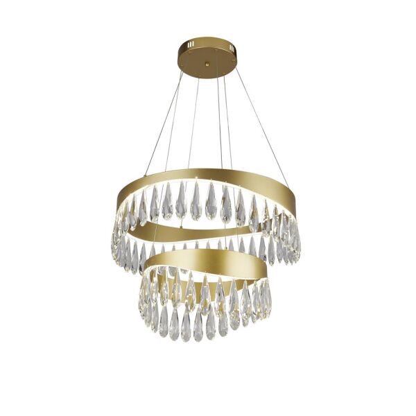19210-2GO Jewel LED 2 Tier Lampa wisząca - złoty & kryształ Searchlight