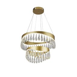 19210-2GO Jewel LED 2 Tier Lampa wisząca - złoty & kryształ Searchlight