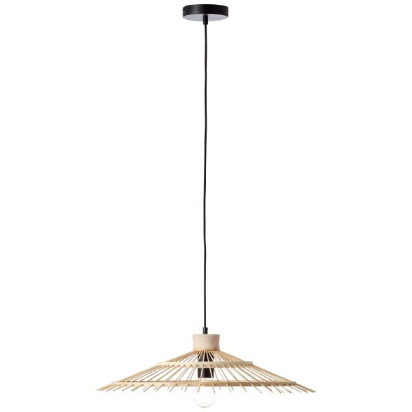 99248/76 Pirae lampa wisząca 1-płomień czarny / naturalny