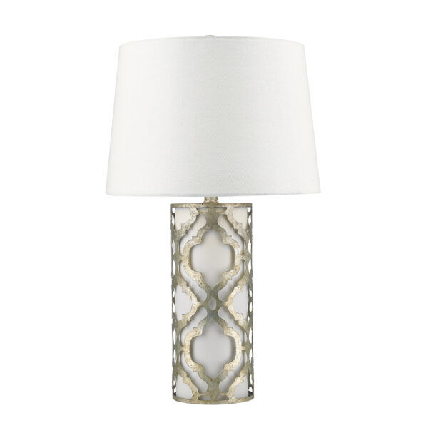 GN-ARABELLA-TL-S Lampa stołowa Arabella – 1 źródło światła – Postarzane srebro Elstead - Mega RABATY w koszyku %