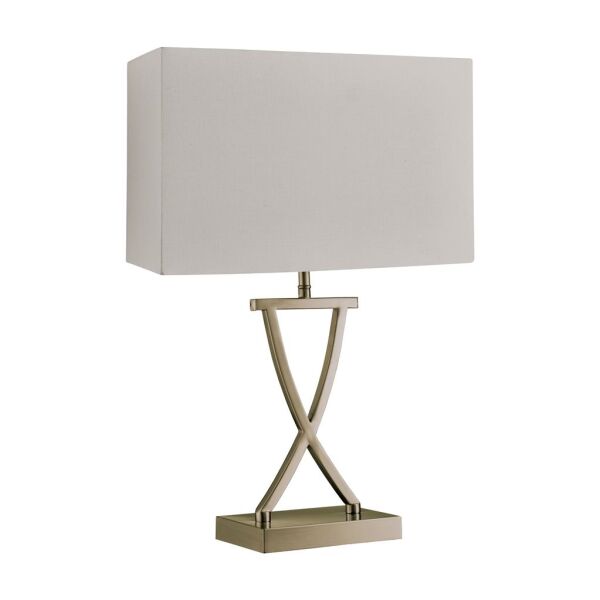 EU7923AB Club Lampa stołowa - antyczny mosiądz with biały Rectangle Shade Searchlight