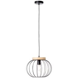 99234/76 Lampa wisząca Sorana 1-płomień czarny / kolor drewna