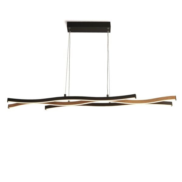 32104-1BK Bloom Swirl LED Lampa wisząca - czarny With drewno Effect Searchlight