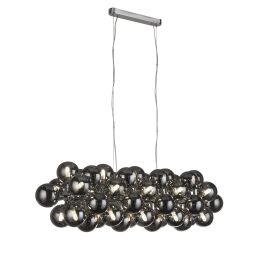 52131-25SM Berry 25Lt Lampa wisząca - Chrome & Smoke szkło Searchlight