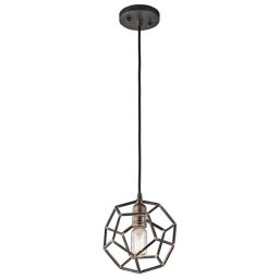 KL-ROCKLYN-MP-RS Rocklyn 1 Light Mini lampa wisząca surowa stal Elstead - Mega RABATY w koszyku %