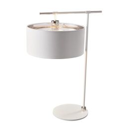 BALANCE-TL-WPN Lampa stołowa Balance 1 Light – biały i polerowany nikiel Elstead - Mega RABATY w koszyku %