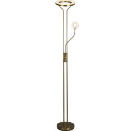 EU55601SB Mother & Child LED Floor Lamp - Satin Brass Metal Searchlight