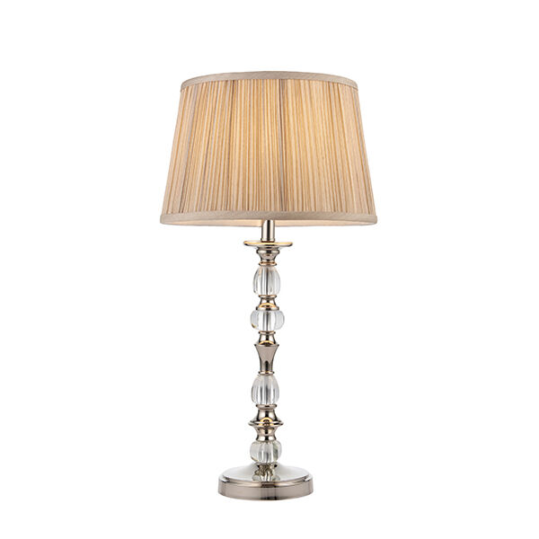 63590 Polina nickel 1lt lampa stołowa Interiors1900 - MEGA rabaty w koszyku %