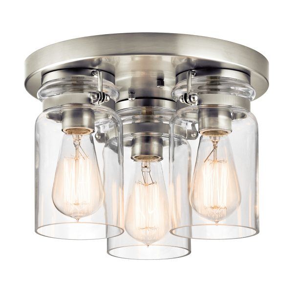 KL-BRINLEY-F-NI Lampa sufitowa Brinley 3 Light — nikiel szczotkowany Elstead - Mega RABATY w koszyku %