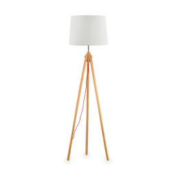 089805 Lampa stojąca york pt1 wood Ideal Lux - Mega RABATY w koszyku %