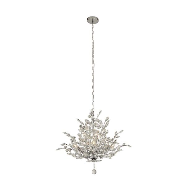 8807-7CC Bouquet 7Lt Lampa wisząca - Chrome & kryształ szkło Searchlight