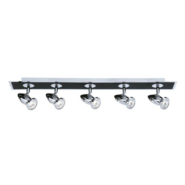 7495 Comet 5Lt Bar reflektorek - Matt czarny & Polished Chrome Searchlight