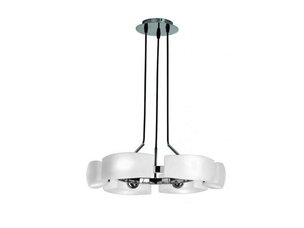 Lampa wisząca FIONA 8 biały - chrom AZ0154 Azzardo