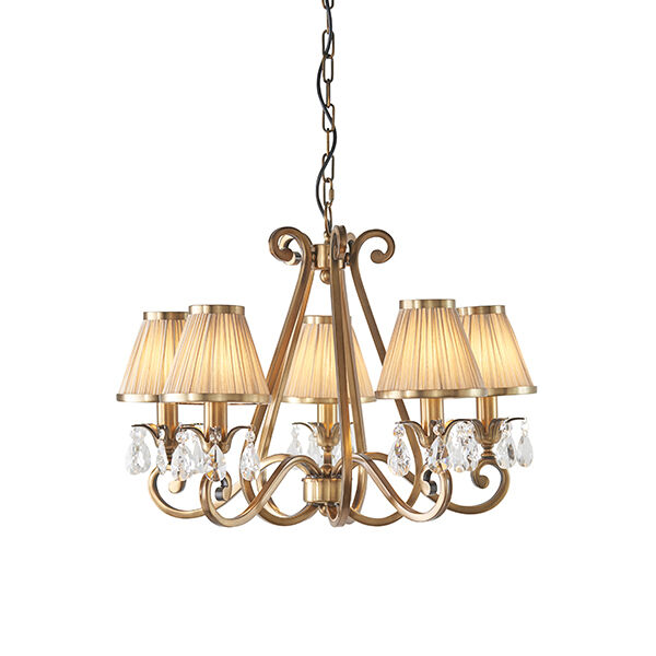63522 Oksana antique brass 5lt lampa wisząca Interiors1900 - MEGA rabaty w koszyku %