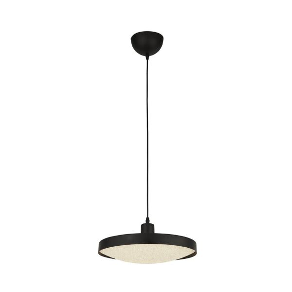 4781BK Saucer LED Lampa wisząca - czarny & kryształ Sand Diffuser Searchlight