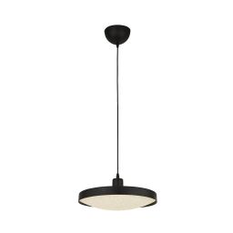 4781BK Saucer LED Lampa wisząca - czarny & kryształ Sand Diffuser Searchlight