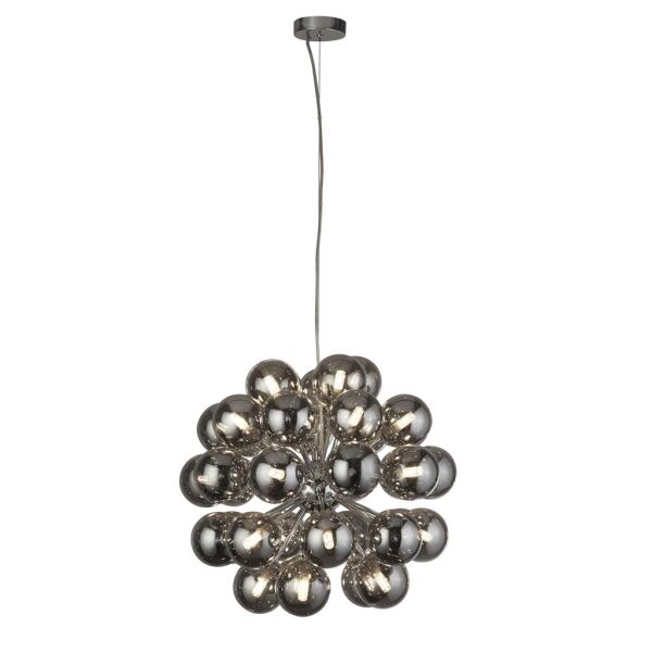 52131-27SM Berry 27Lt Lampa wisząca - Chrome & Smoke szkło Searchlight