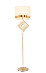 LDF 5529 (GD+WT) LAMPA STOJĄCA PODŁOGOWA BIAŁO-ZŁOTA BENARDI - Mega RABATY W KOSZYKU %