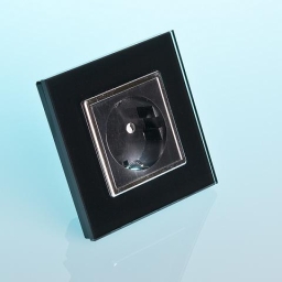 VL-W01EU-BC Gniazdo elektryczne 16A LIVOLO z czarnego szkła krystalicznego