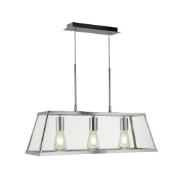 4613-3CC Voyager 3Lt Bar Lampa wisząca - Chrome & szkło Searchlight