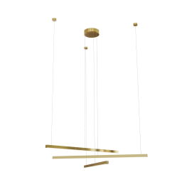 Trio 3 P0474D Lampa Wisząca Złota Szczotkowane Ściemnialna Maxlight