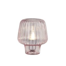 EU60753PI x Aria Table Lamp - Pink Ripple Glass Searchlight