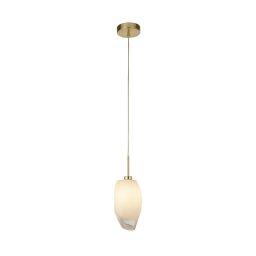 23141-1SB Rocky 1Lt Pendant, Satin Brass Metal  & Glass Searchlight