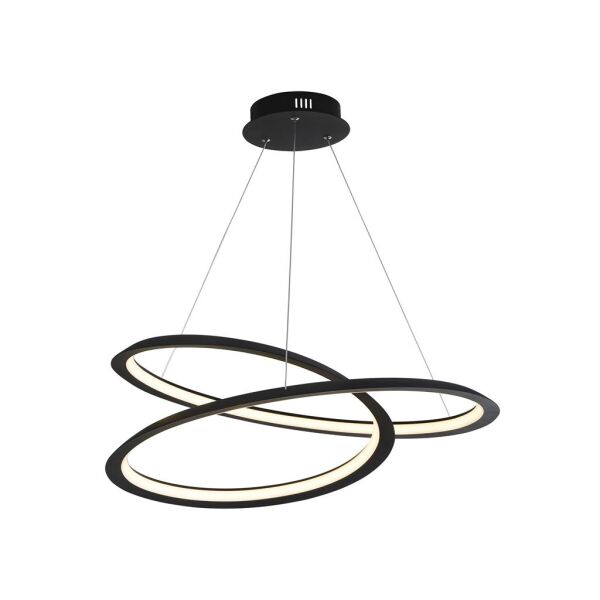 51871-1BK Swirl II LED Lampa wisząca - Sand czarny & Opal Searchlight