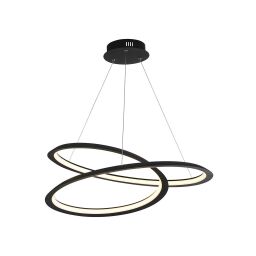 51871-1BK Swirl II LED Lampa wisząca - Sand czarny & Opal Searchlight