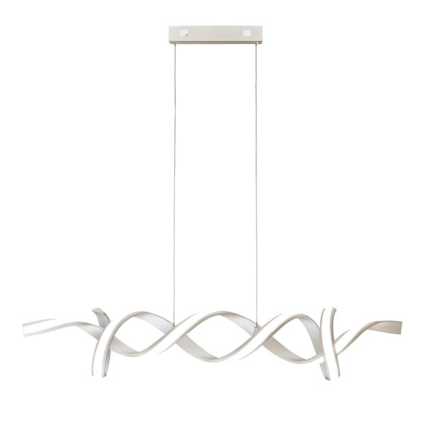 8791SI Music LED Lampa wisząca - satyna srebrny & Opal Searchlight