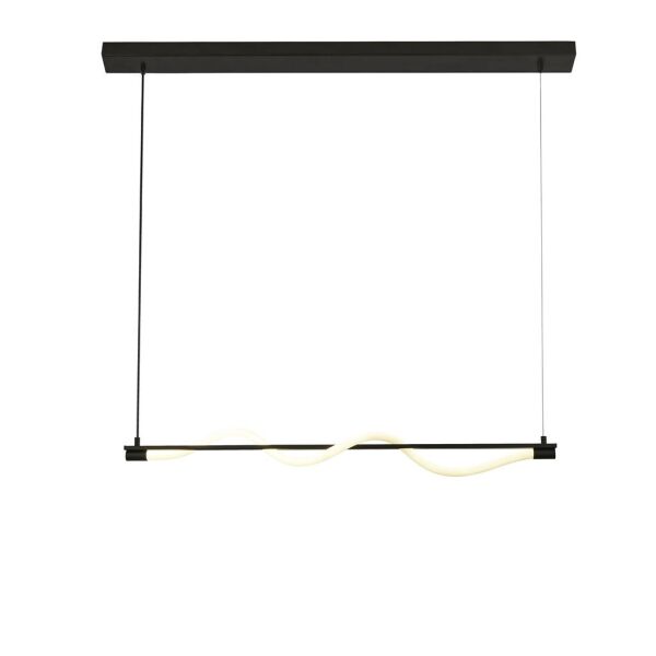 57211BK Serpent LED Semi-Flush Lampa wisząca - czarny Metal & Opal Searchlight