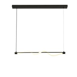 57211BK Serpent LED Semi-Flush Lampa wisząca - czarny Metal & Opal Searchlight