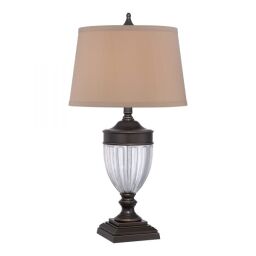 QZ-DENNISON-PB Lampa stołowa Dennison 1 – brąz Paladian Elstead - Mega RABATY w koszyku %