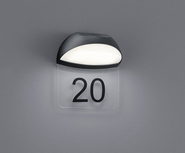 228360142 LAMPA ZEWNĘTRZNA MUGA ANTRACYT NUMER DOMU  - Mega RABATY W KOSZYKU %
