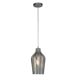 3451SM Chevron Lampa wisząca - Smoked Ribbed szkło & Chrome Searchlight