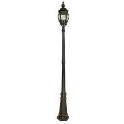 7174 Bel Aire 221cm Słupek ogrodowy - Silk czarny & szkło, IP44 Searchlight