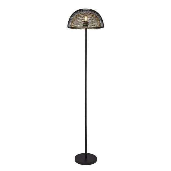 EU6849BGO Honeycomb Lampa podłogowa - czarny Metal & złoty Mesh Searchlight