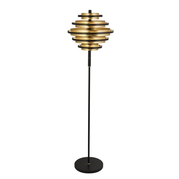 EU6359BG Hive 5Lt LED Lampa podłogowa - czarny Metal & złoty Leaf Searchlight